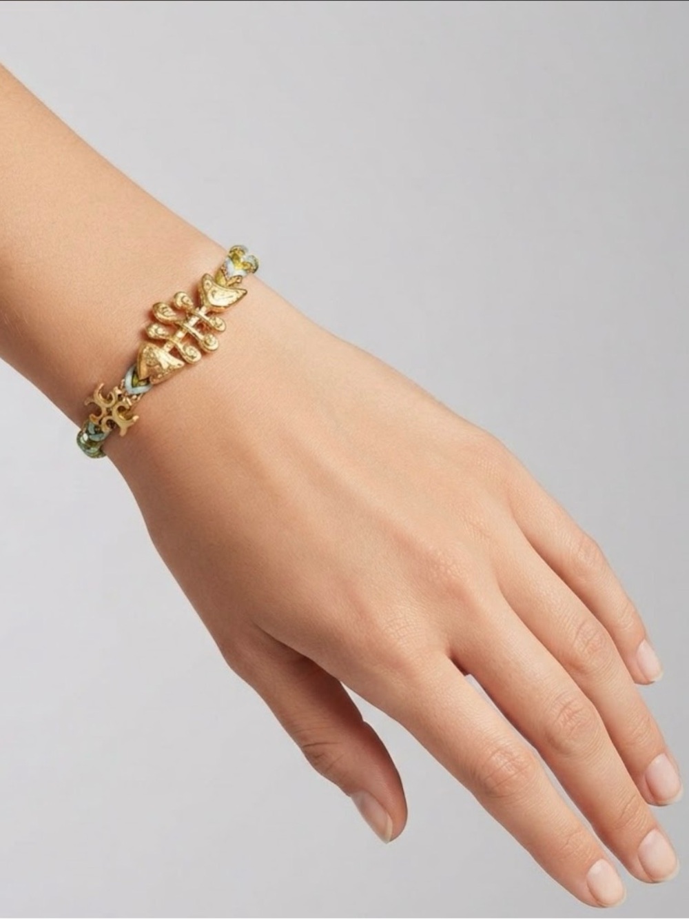 TORY BURCH BRAID CHARM BRACELET